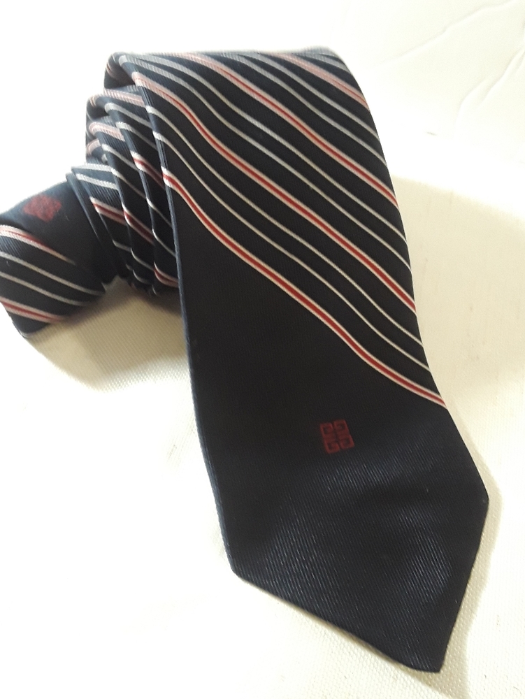 Givenchy Gentlemen Striped Blue Tie